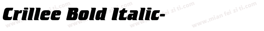 Crillee Bold Italic字体转换